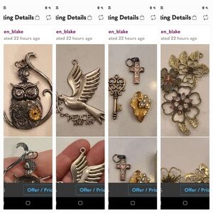 Vintage Style Mixed Metal Charms For Crafting